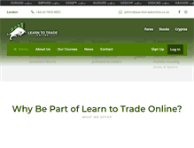 Tablet Screenshot of learntotradeonline.co.uk